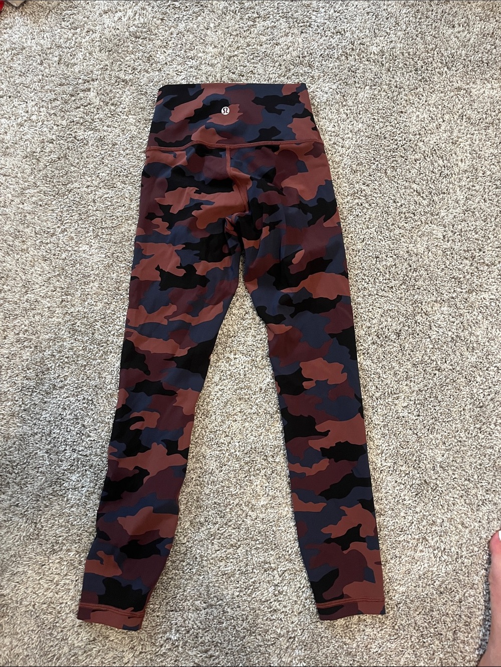 lululemon athletica Burgundy and Black Camo High-Rise Leggings